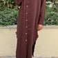 Linen-Cotton Long Shirt Dress