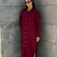 Linen-Cotton Long Shirt Dress