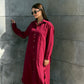 Linen-Cotton Long Shirt Dress