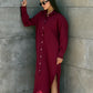 Linen-Cotton Long Shirt Dress
