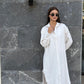 Linen-Cotton Long Shirt Dress