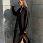 Linen-Cotton Long Shirt Dress