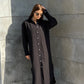 Linen-Cotton Long Shirt Dress