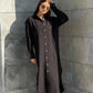 Linen-Cotton Long Shirt Dress
