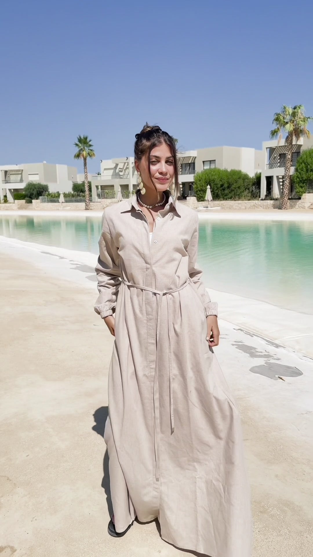 The Signature Maxi Shirt Dress .