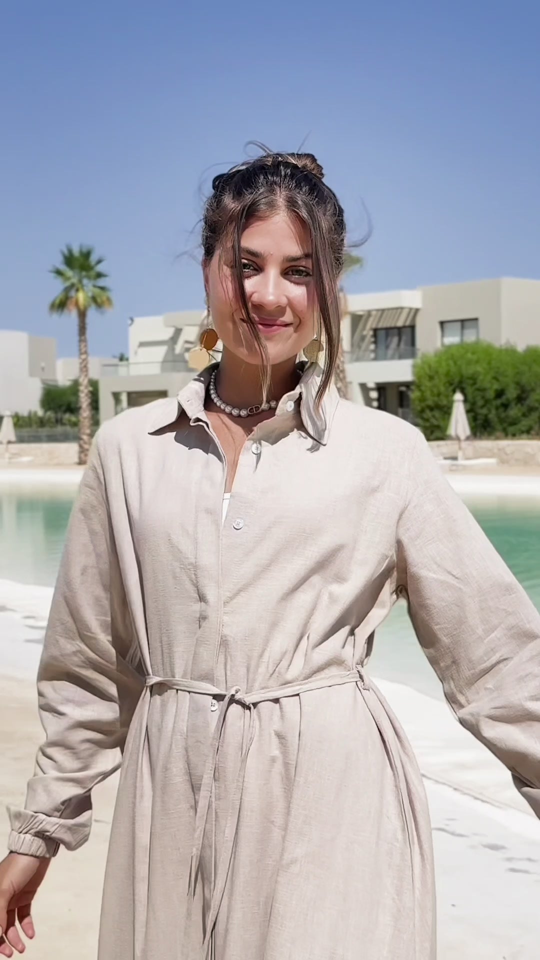 The Signature Maxi Shirt Dress .