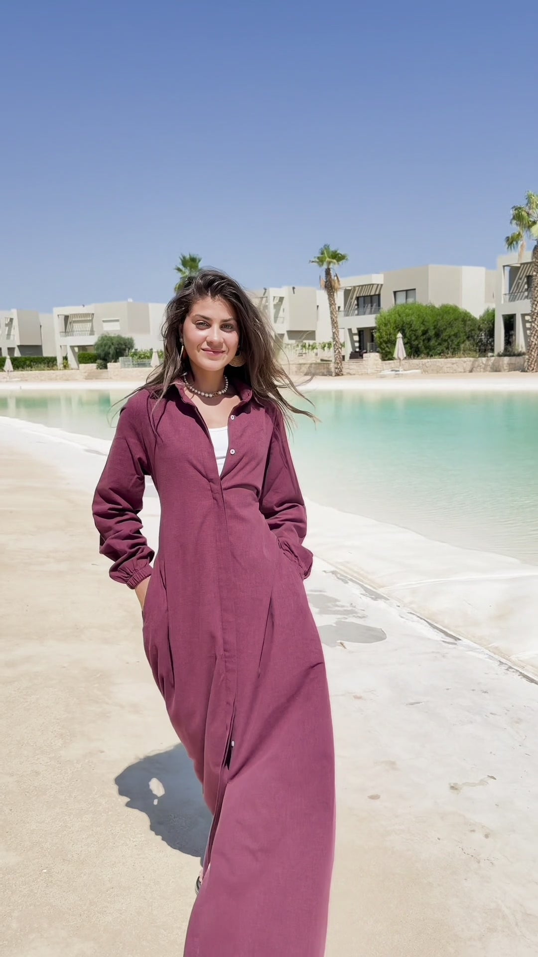 The Signature Maxi Shirt Dress .